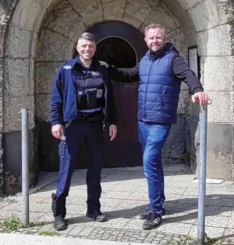 PK Schmidt mit Pfr. Andreas Vödisch